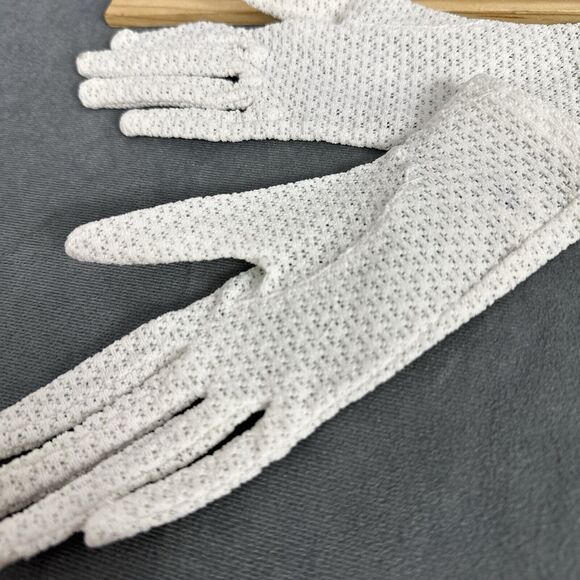 Vintage F W Woolworth Woolworth's Children's Gloves Stretch Nylon White Japan - Picture 2 of 7